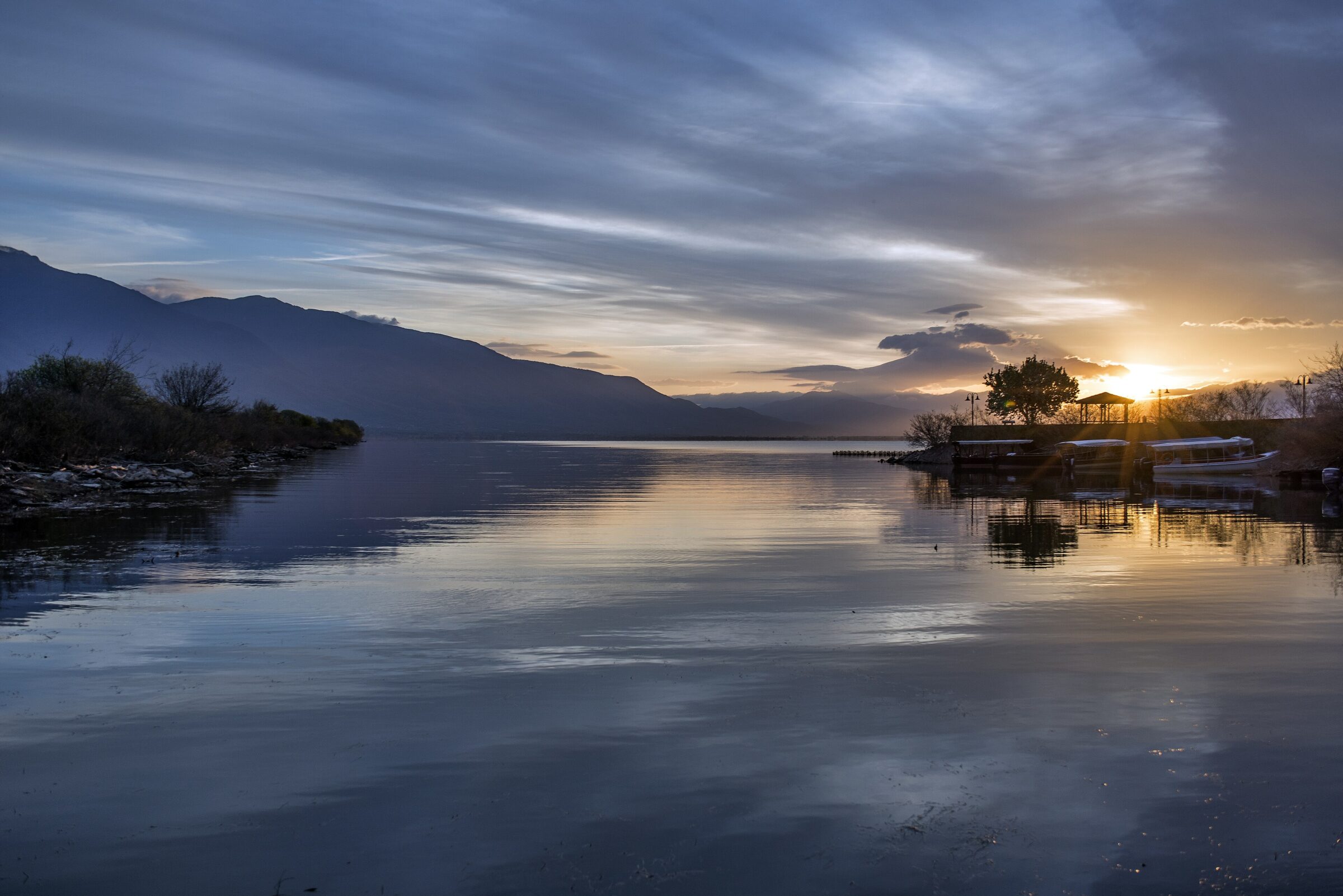 Sunset over Lake Kerkini